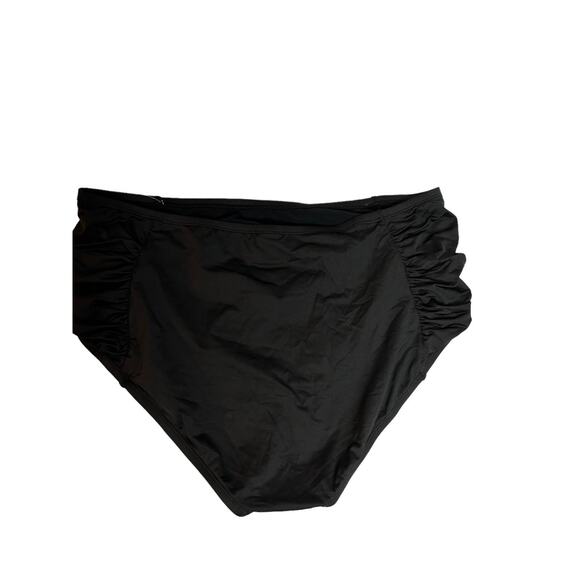 Apt 9 womens High waisted black bikini tankini swimsuit brief 3X New - Picture 2 of 2